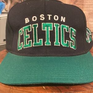 Vintage Boston Celtics Wool SnapBack Arch Cap Larry Bird Starter “The Natural”